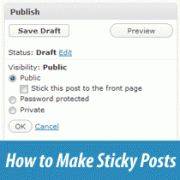 How to Make Sticky Posts in WordPress How to Make Sticky Posts in WordPress