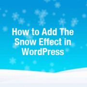 Snow in WordPress