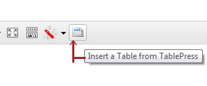 Add table button in visual editor