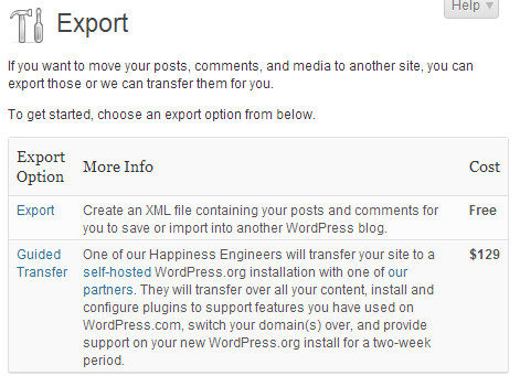 Free or Guided Transfer from WordPress.com Free or Guided Transfer from WordPress.com