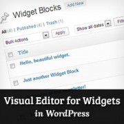 How to use Visual Editor to Create Widgets in WordPress