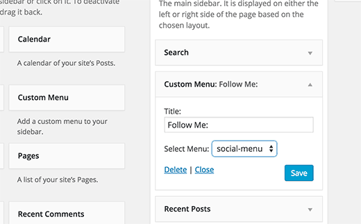 Adding social media icons to WordPress sidebar