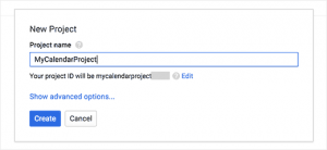 Choose a name for your project Choose a name for your project