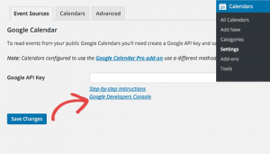 Calendar sources settings Calendar sources settings