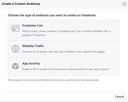 install facebook retargeting pixel and create custom audience