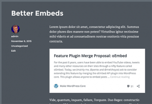 WordPress Embeds WordPress Embeds