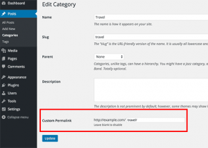Custom Permalink for a single category in WordPress Custom Permalink for a single category in WordPress