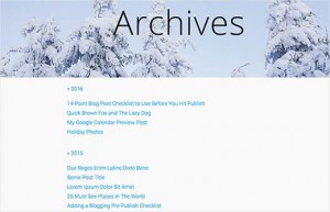 Collapsible yearly archives showing all posts in WordPress Collapsible yearly archives showing all posts in WordPress