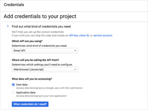 Add credentials to your web app Add credentials to your web app