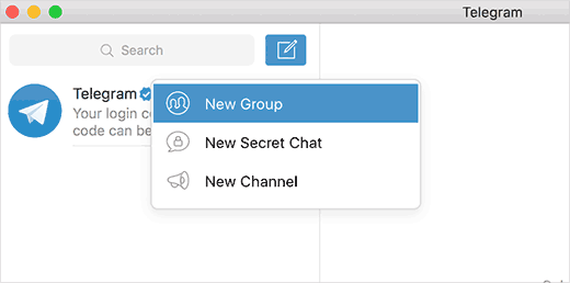Creating a new Telegram group