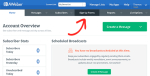 AWeber signup forms AWeber signup forms
