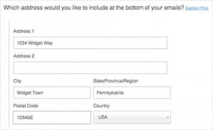 Provide a postal address Provide a postal address