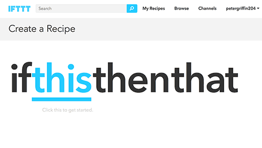 IFTTT recipe IFTTT recipe