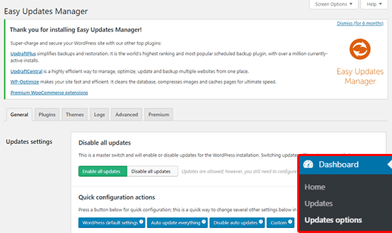 Easy Updates Manager Plugin