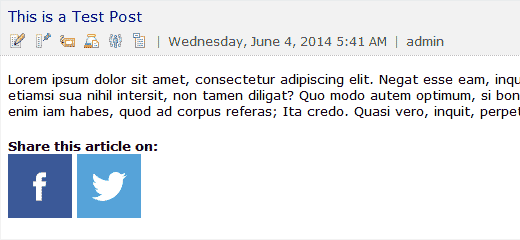Share buttons in RSS feed Share buttons in RSS feed