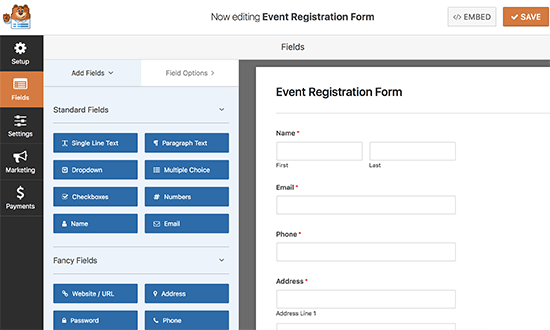 Billing / Order form template