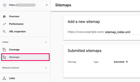 Add your sitemap URL