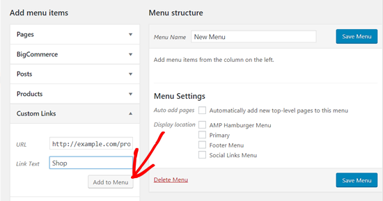 Add a Custom Link to WordPress Menu