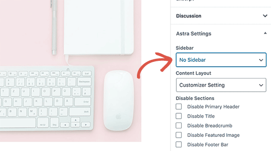 Removing sidebar using theme settings