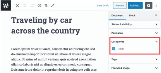 Restrict categories in WordPress editor