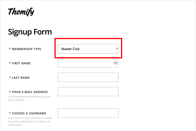 Enter your details to create your Themify account