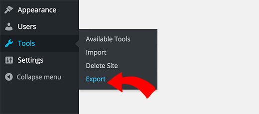 Export Tool in WordPress.com
