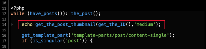 Code Snippet to Display Post Thumbnail