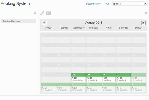 Booking System Settings