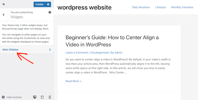 Create a custom widget using the WordPress Customizer