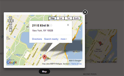 Google map widget