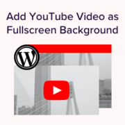How to add YouTube video as fullscreen background in WordPress