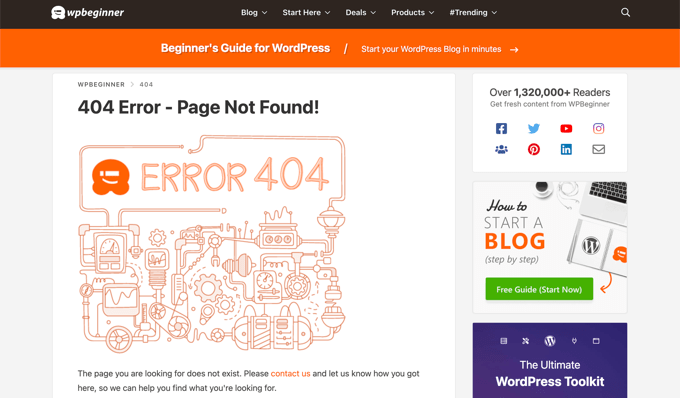 404 Page Example