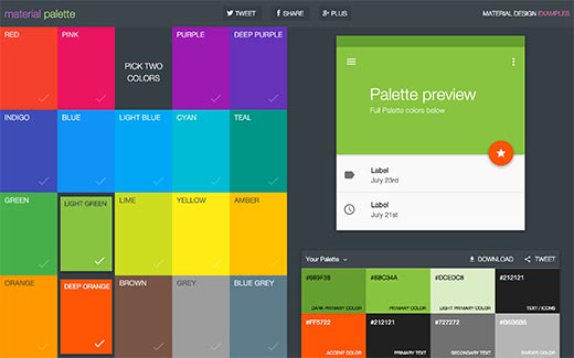 Material Palette Generator