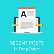 How to show recent posts as drop down menu in WordPress