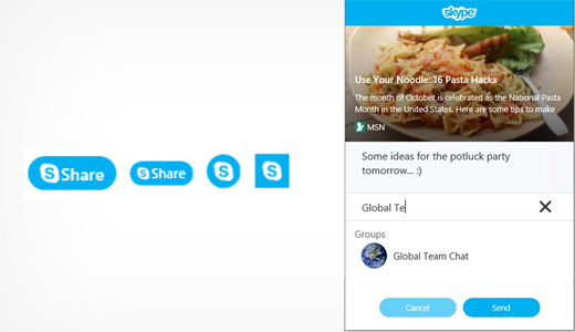 Skype Share Button