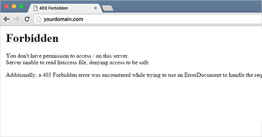 How To Fix The 403 Forbidden Error In WordPress   403screenshot 
