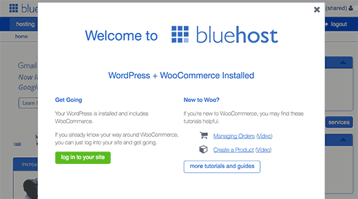 BlueHost primo accesso