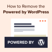 How to remove the powered by WordPress footer links