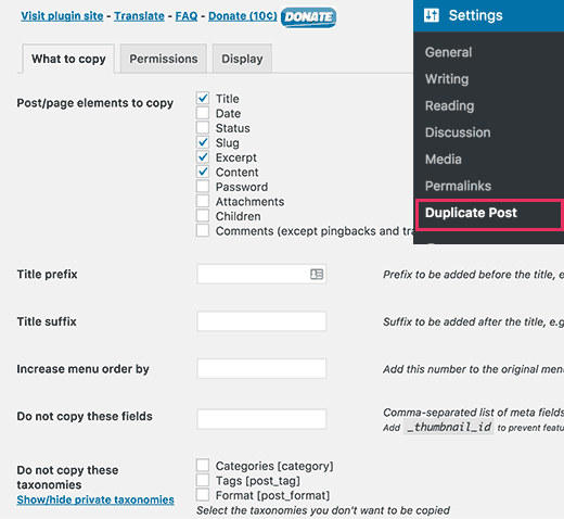 wordpress duplicate post