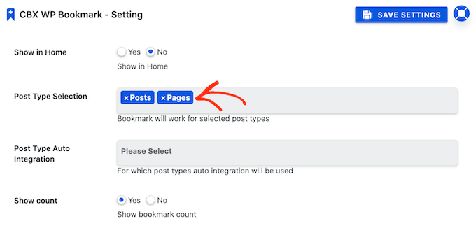 The CBX plugin settings page