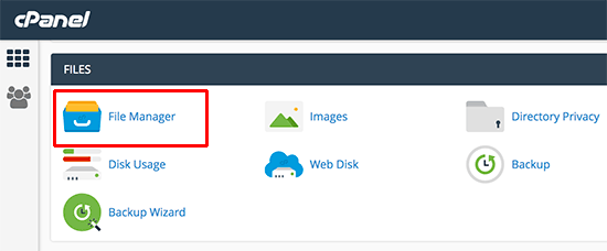 File manager in cPanel
