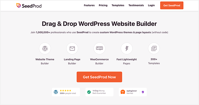 SeedProd WordPress Theme Builder