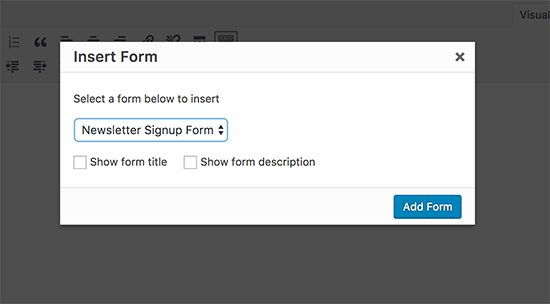 Form select. Add формы. Show forms. Insert user