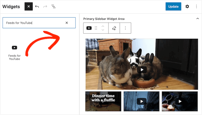 Adding a video gallery to a widget-ready area