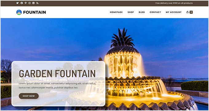 OceanWP country club theme for WordPress