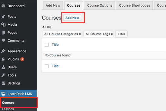 Add new course