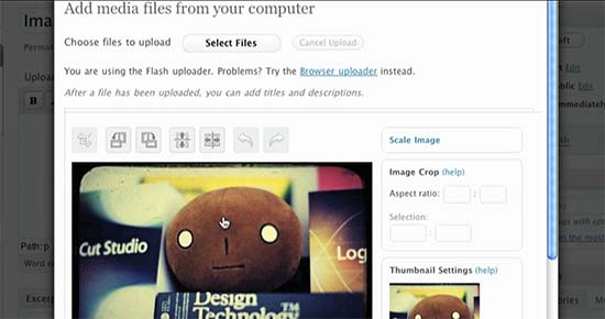 WordPress 2.9 Image editing