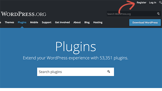 注册免费的WordPress.org帐户