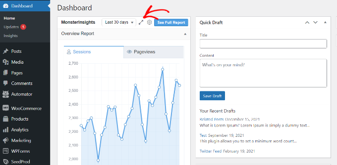 How to Add a Stats Dashboard On Your WordPress Site | MyWinet