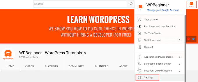 Добавление кнопки подписки на YouTube в WordPress